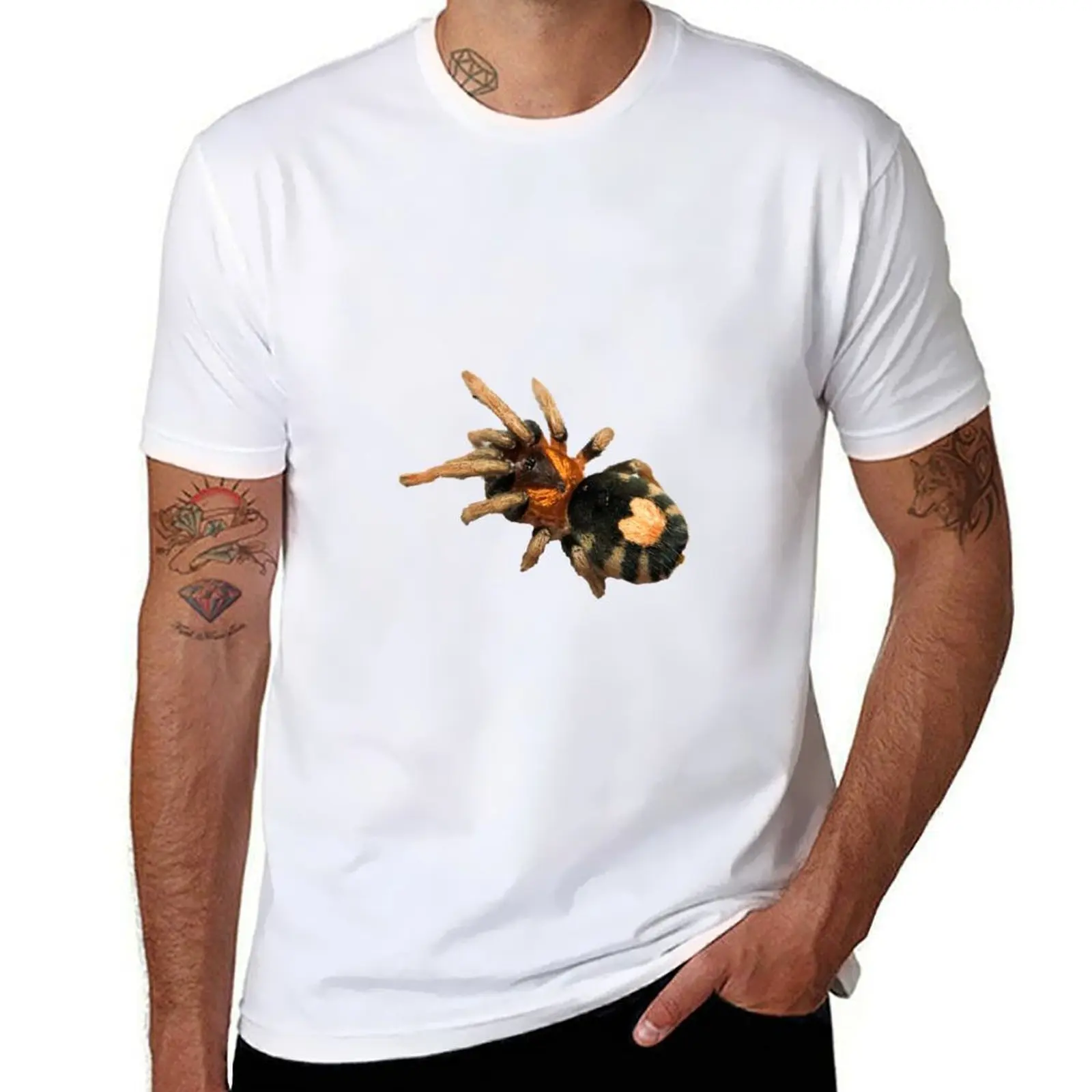 cyriocosmus-elegancia-tarantula-camiseta-para-homem-camisetas-graficas-camiseta-personalizada