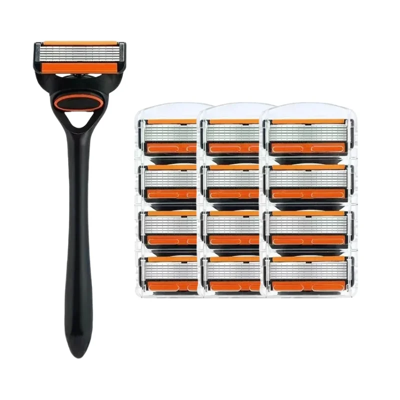 

6-layer stainless steel shaver, men's classic shaver blade, detachable and reusable shaver