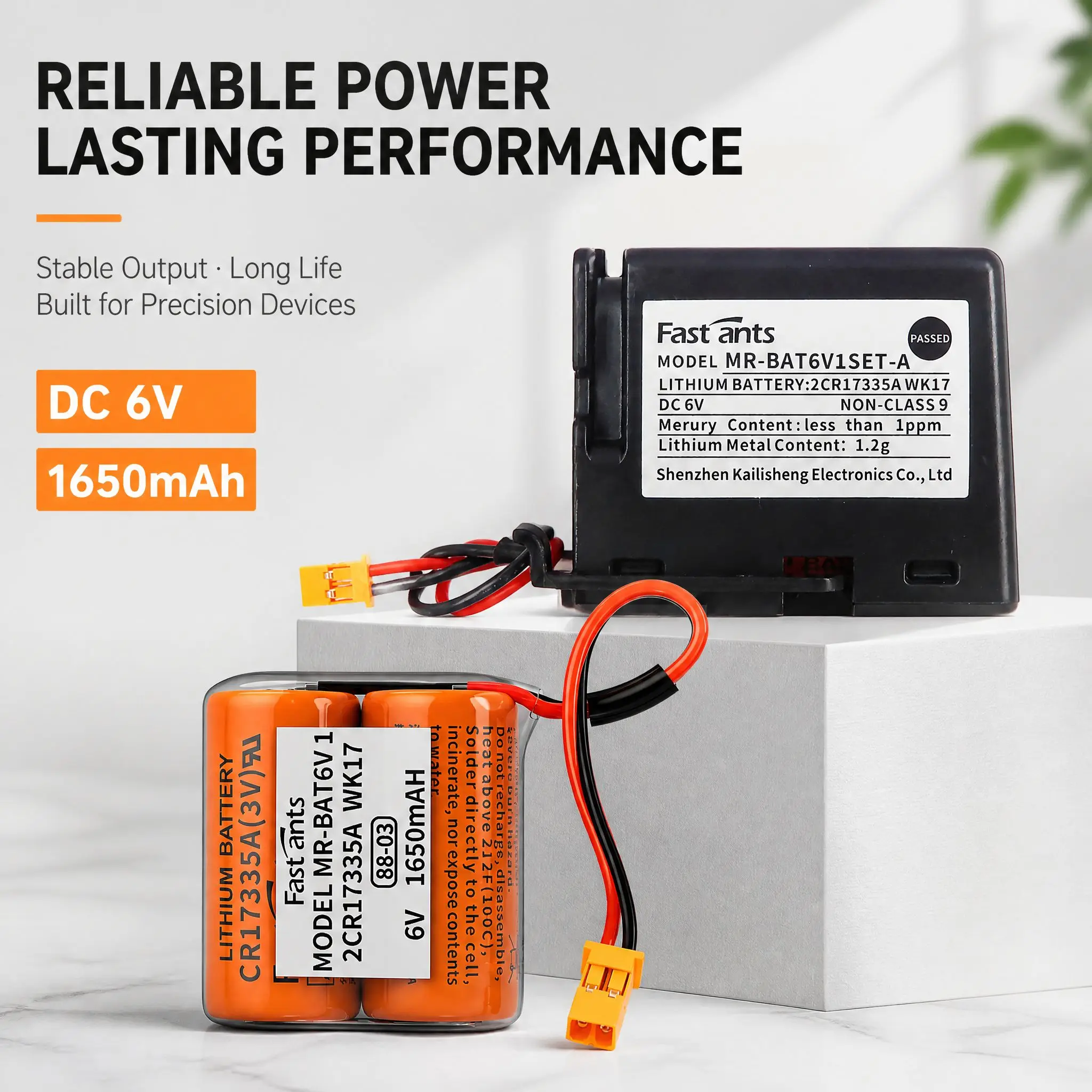 MR-BAT6V1 6V Lithium Battery MR-BAT6V1SET for Mitsubishi M80 System CNC Machine Servo Amplifier MR-J4 PLC Industrial Backup