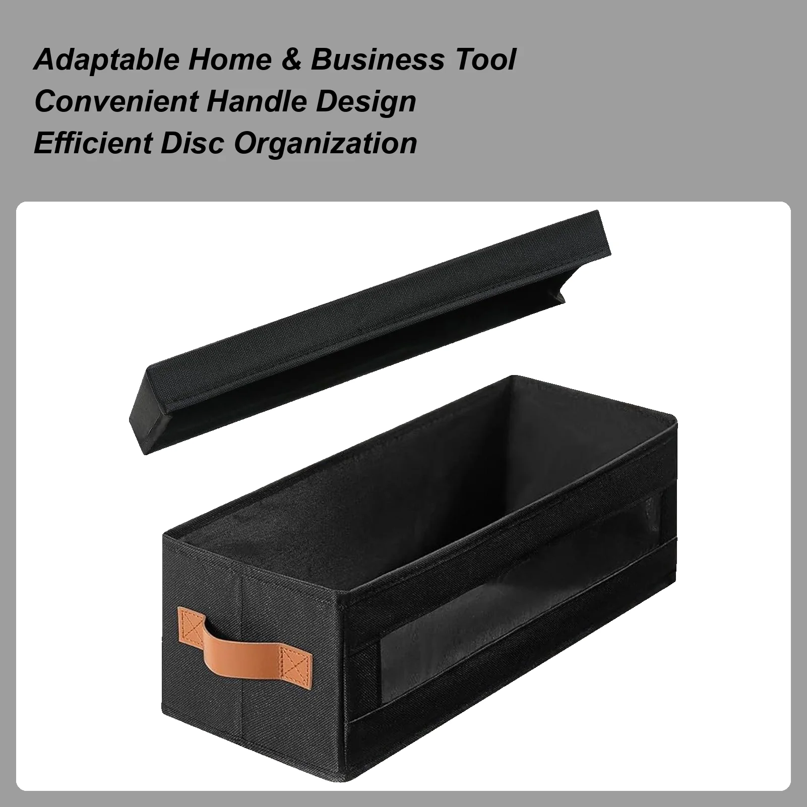 Disc Storage Box Stackable Dustproof Home Organization With Visible Window DVD Storage Organizer For Towels Toys Clothing Books
