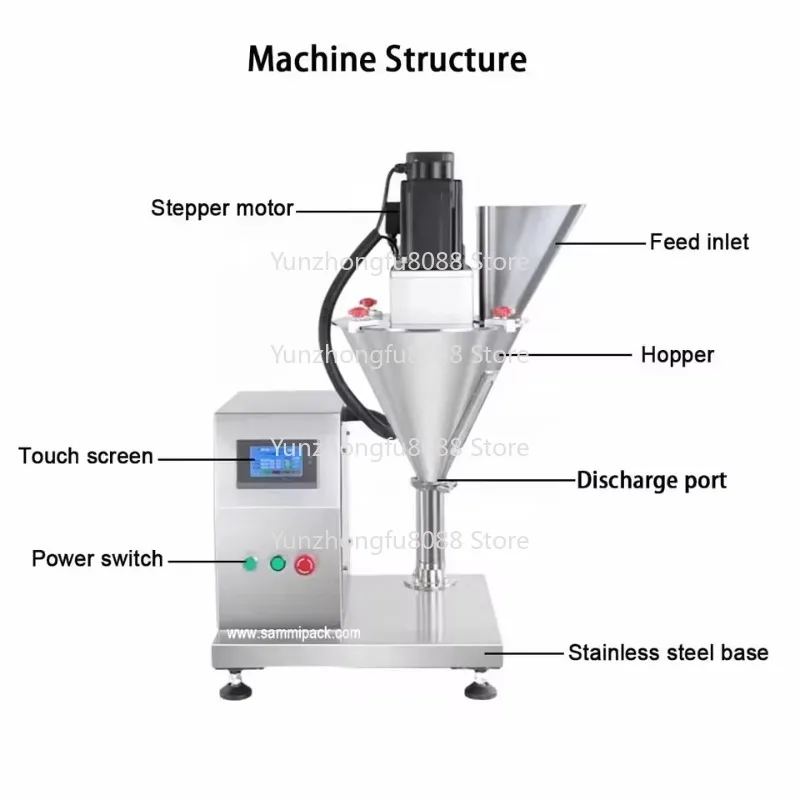 Vertical auger packing - dry chemical/cosmetic powder dispenser/high precision 1g-500g powder filling machine