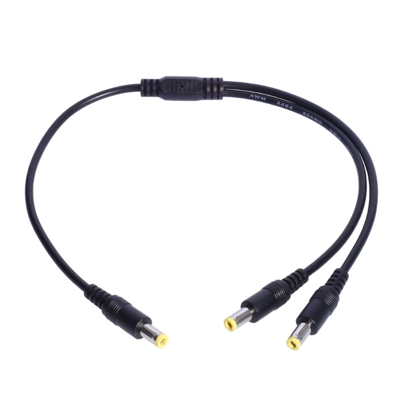 DC Power 1 male to 2 Male Way Splitter Adapter Connector Plug Cable 5.5mm*2.5mm For CCTV Camera LED Strip Light Routers