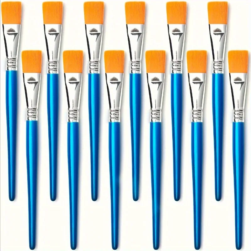 3pcs Pen Brush, Paint Brush, Oil Painting Pen, Paint Pen, Flat Head Painting Pen