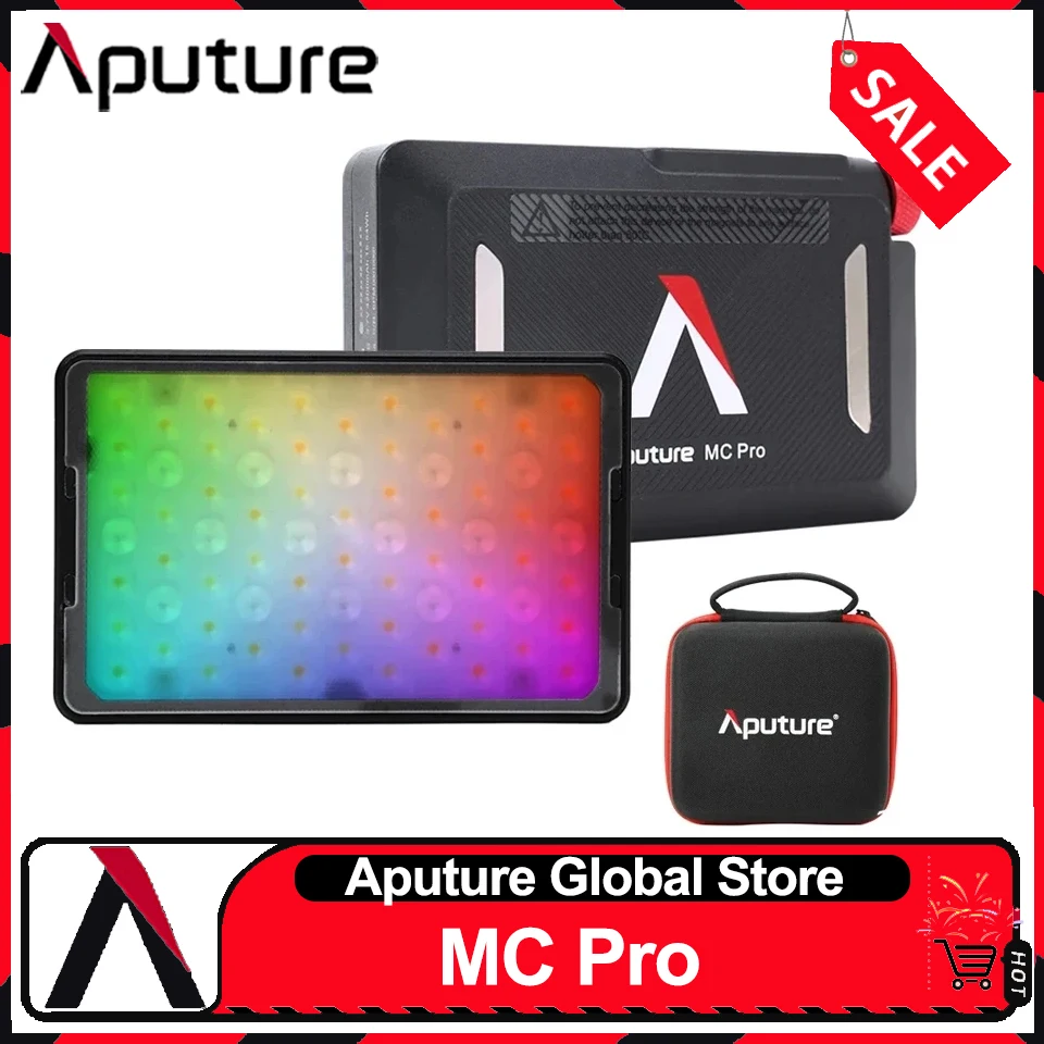 

Aputure MC Pro 5w RGBww Mini Pocket Light 2000K-10000K Built-in 9 Lighting Effect IP65 CRI 96+ for Video Living Streaming Studio