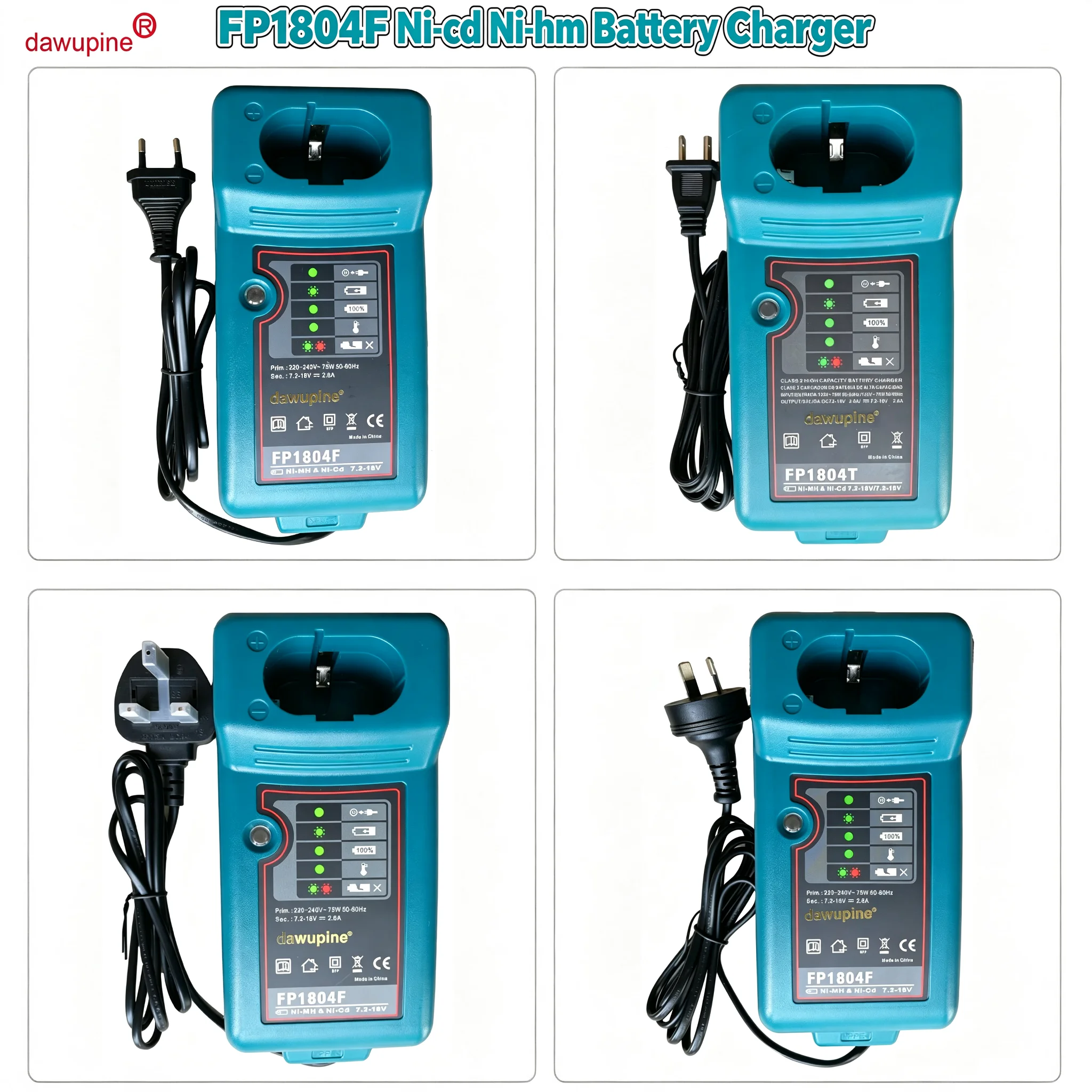 Ni‑cd Ni‑hm Battery Charger FP1804F For Makita 7.2V 9.6V 12V 14.4V 18V Serise Electric Drill Screwdriver Tool Accessory DC1414