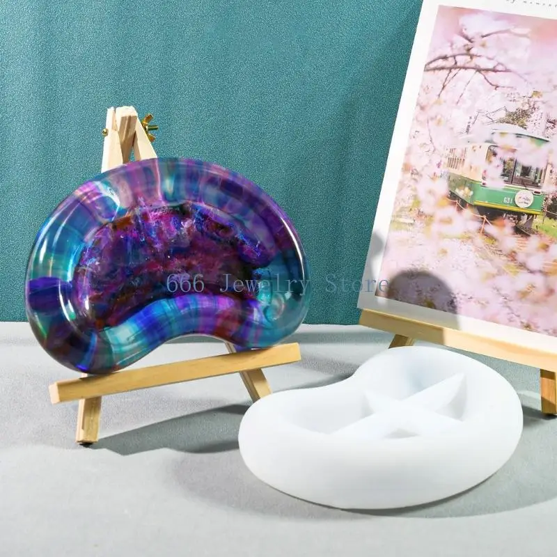 F2TD Adorable Pea Silicone Crafting Mold Epoxy Resin Casting Molds Suitable for Resin Bowls and Jewelry Dishes