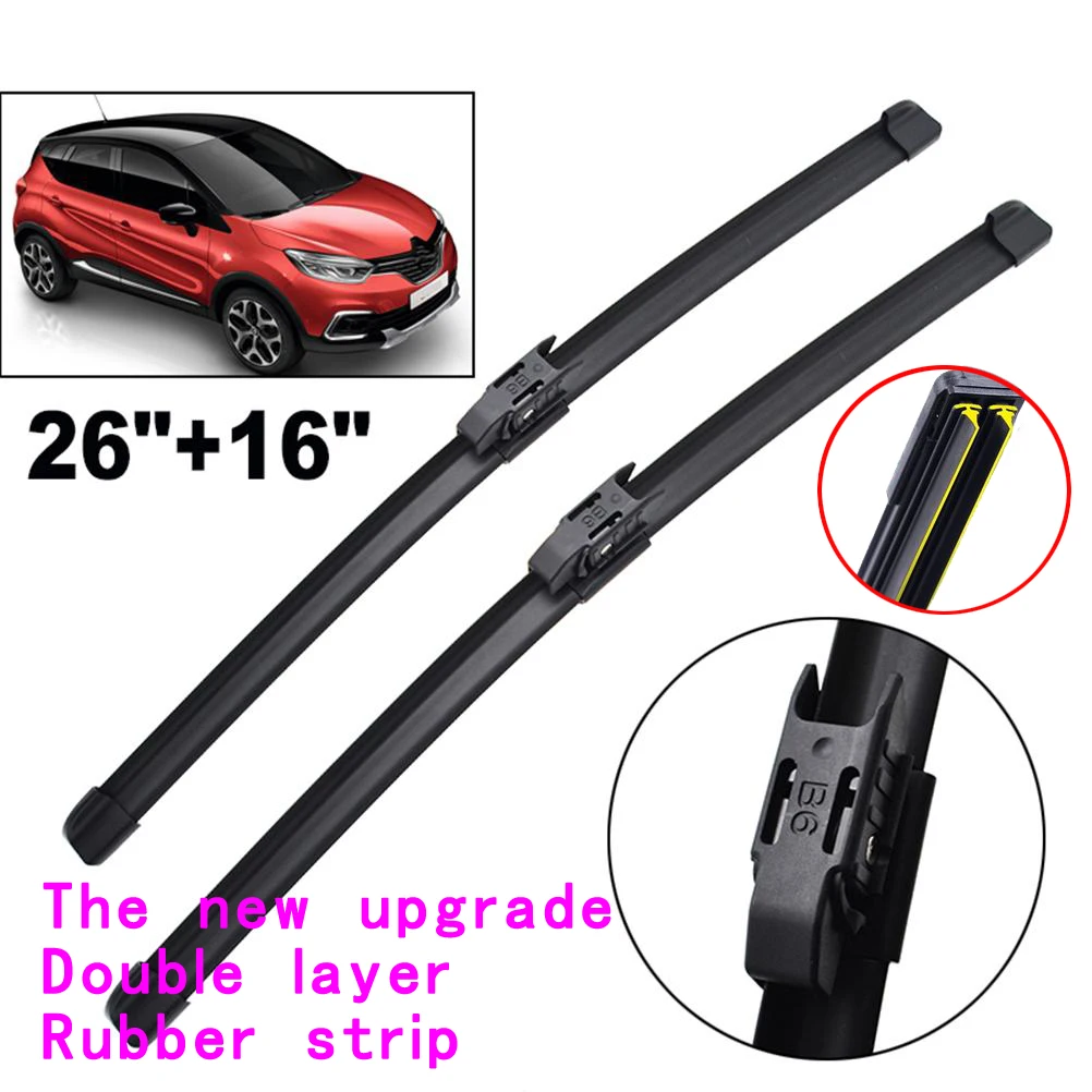 

adohon 26" 16" Front Window Windscreen Wiper Blades For Renault Captur Kaptur 2016 2017 2018 Windshield Wiper 2019 2020