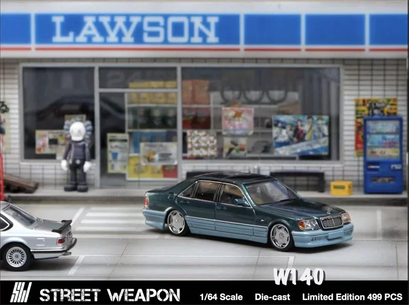 SW 1:64 W140 Green limited499 Modellino di auto pressofuso