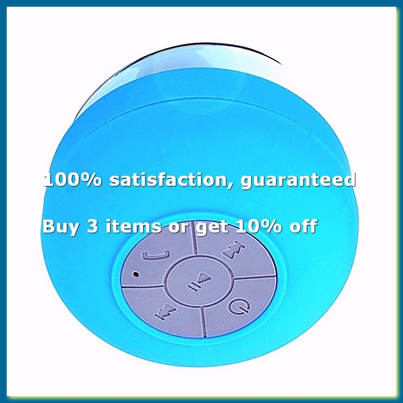 ●Bathroom Wireless Bluetooth Speaker Suction Cup Mini Portable RGB Light Stereo Speaker for Outdoor Sports Blue-A57M