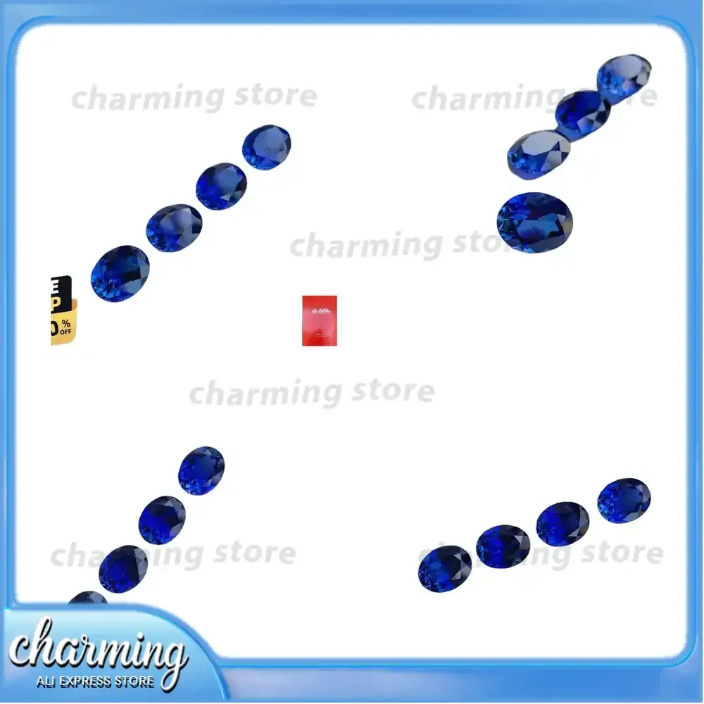 

Lab Grown Sapphire Royal Blue Oval Cut for DIY Jewelry Making Lab Created Sapphire for Ring Setting Lab Grown Gemstone for