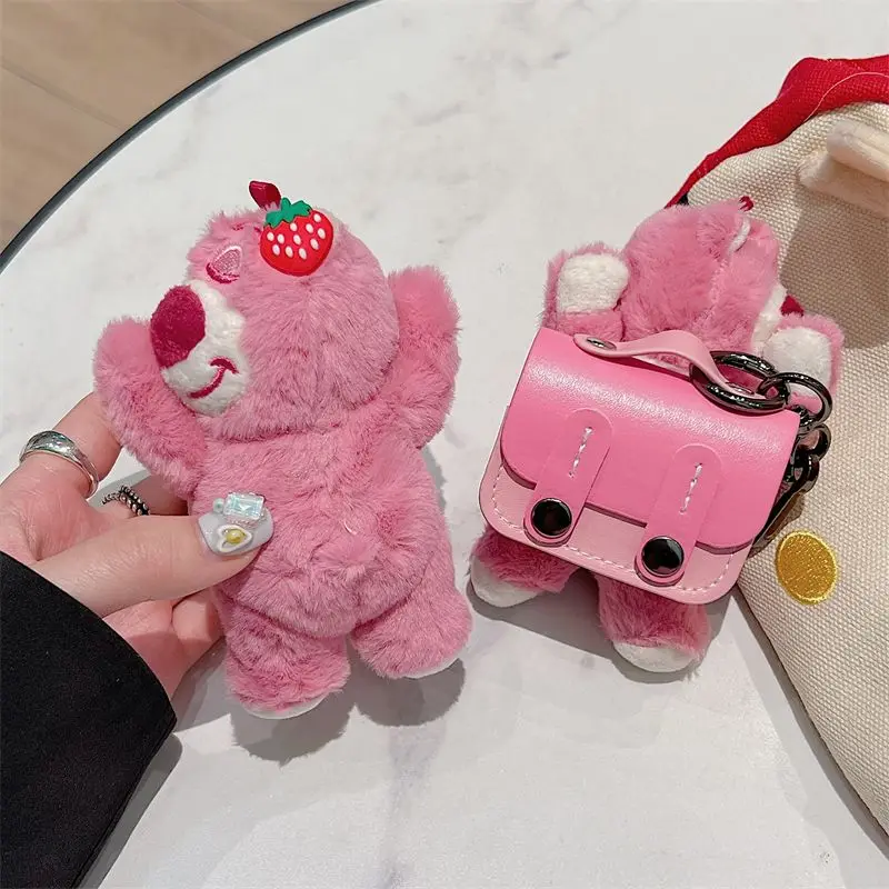 

Anime Strawberry Bear Headphone Protective Cover New Style Kawaii Couple Birthday Gift Cute Niche New Year Send To Girlfriend