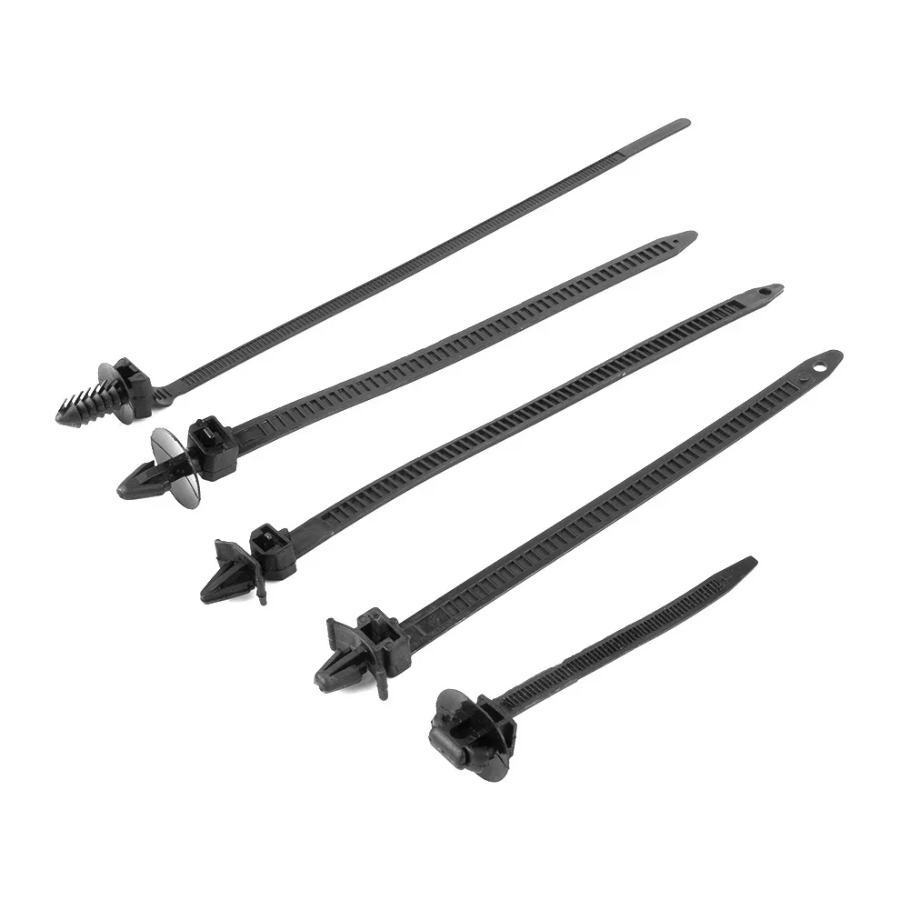 Car Clips Bundled Wire Bands Mixed Cable Tie Replacement 100pcs 5*70mm 7.8*150mm 8.2*155mm Fastener Strap Clip