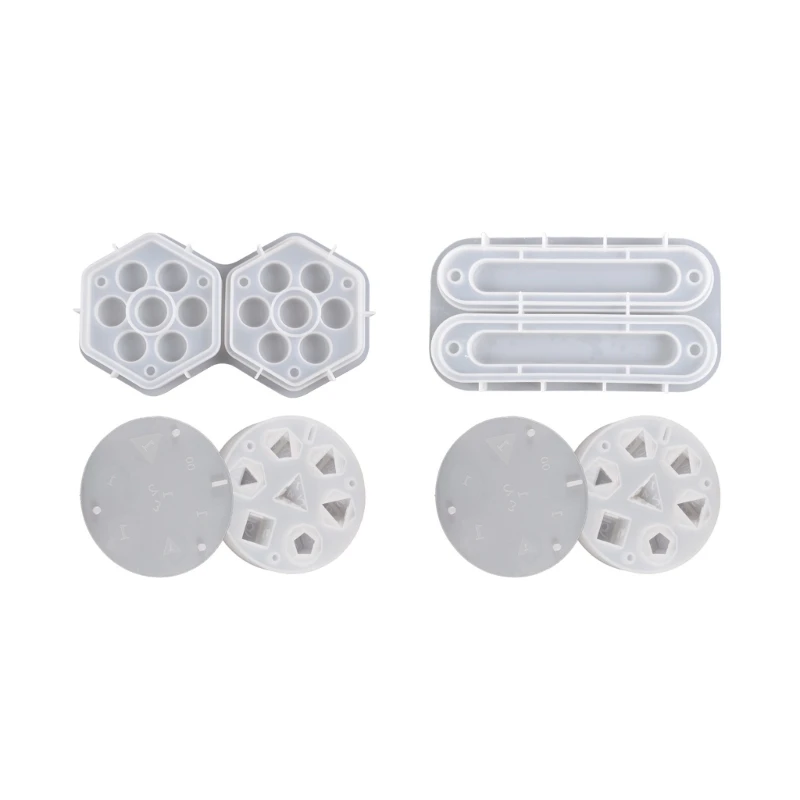 

7 Styles Epoxy Resin Dices Moulds Silicone Resin Casting Polyhedron Game Dices Moulds Number Moulds for Diy Board Games