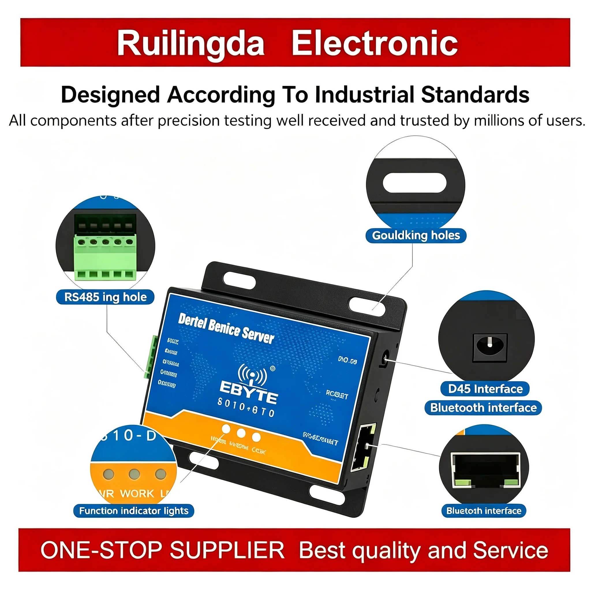 RS485 To Ethernet Serial Server E810-DTU(RS485) V1.0 E810-DTU(RS485) 2.0 E810-DTU(RS485) V2.0 RJ45 10/100Mbps
