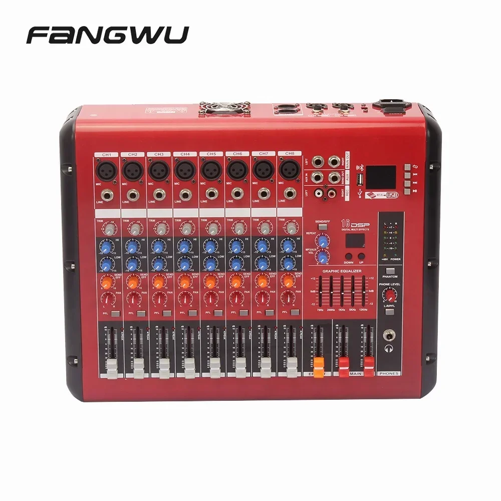 Best Newest 8 Channel Powered Mixer Amplifier With Blue-Tooths 500w
