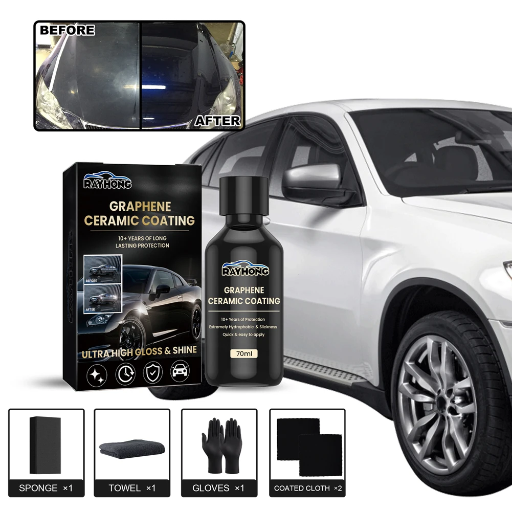 70ml Car Detailing Ceramic Coating Nano Ceramic Coating Graphene Advanced Technology Waterproof Graphene Glass Plated Car Polish