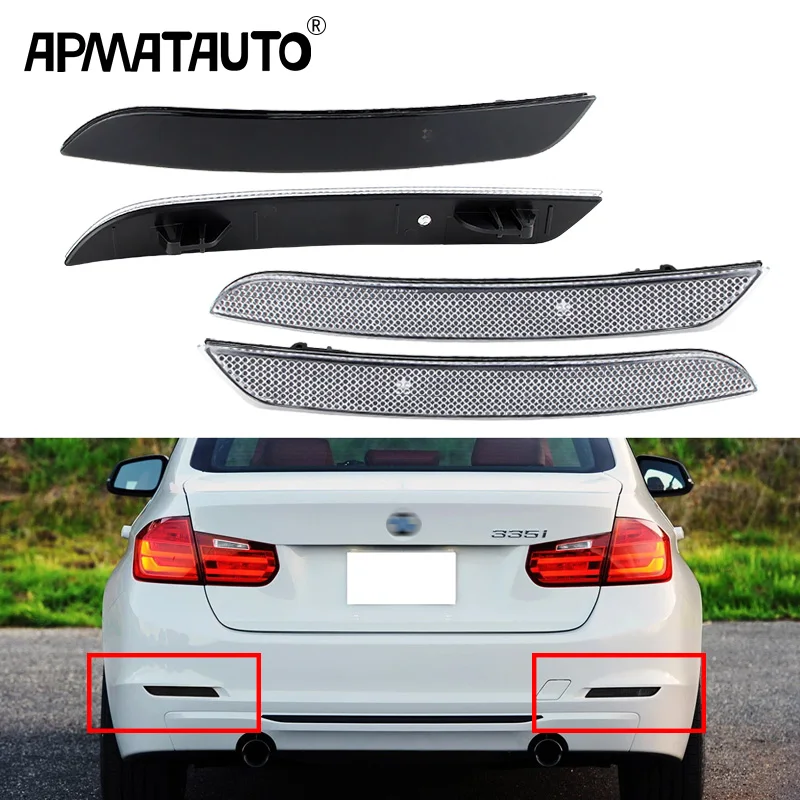 Hinten Stoßstange Reflektor Objektiv Auto Hinten Reflektierende Streifen Fit Für BMW F30 F31 320i 325i 328i 330i 335i F32 F33 420i 428i 430i 435i