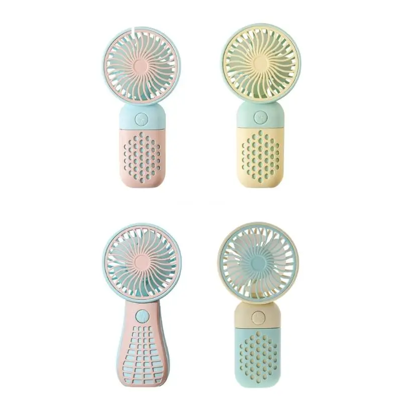 Plastic Mini Portable Fan USB Rechargeable Handheld Fan Cooling Electric Fan ABS Material for Outdoor Travel Indoor Dropship