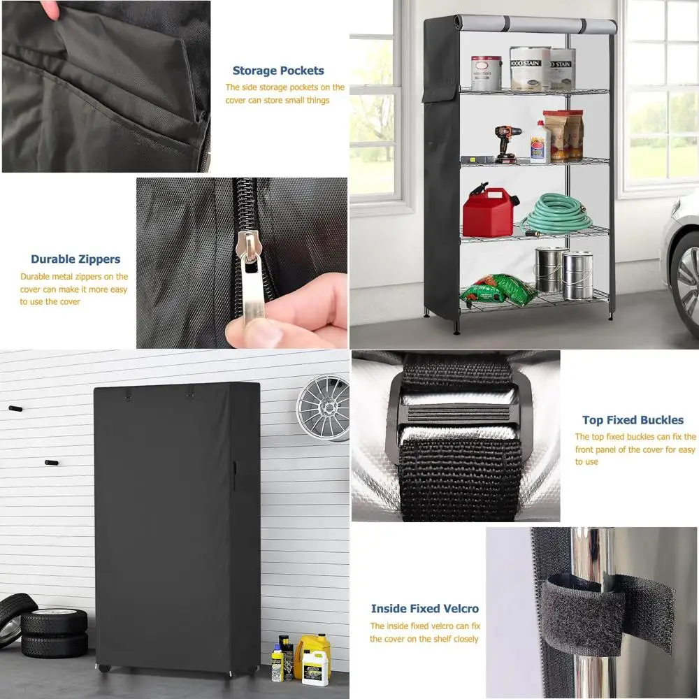 

Прочный чехол для хранения на открытом воздухе из материала 600D, 60x24x72 дюйма, водонепроницаемый и пыленепроницаемый, для проволочных полок