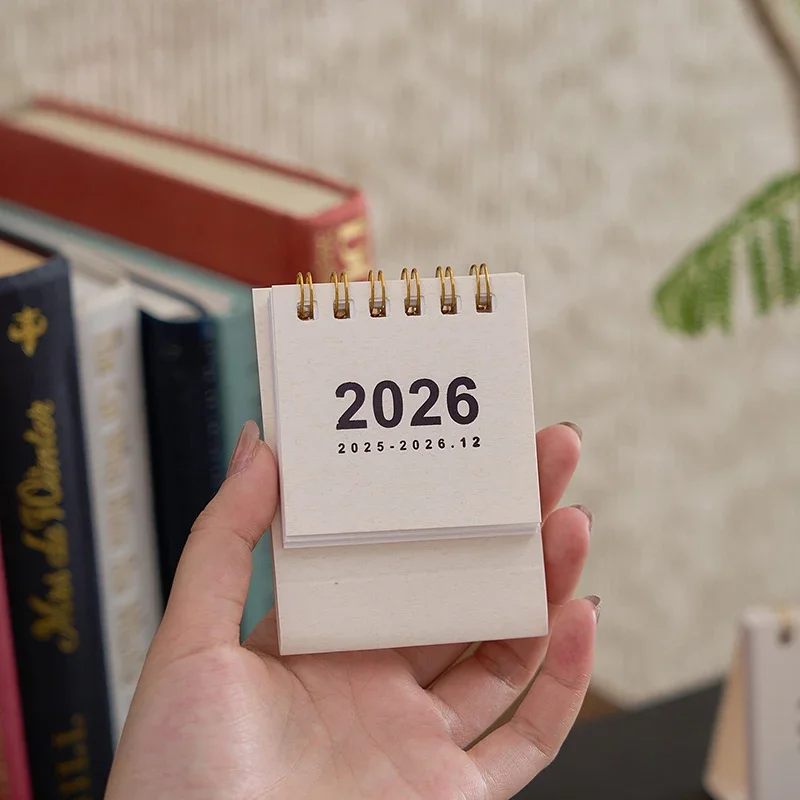 

Mini Calendar Small Desk Calendar Creative Coil Calendar Planner Desktop Decoration Office Stationery