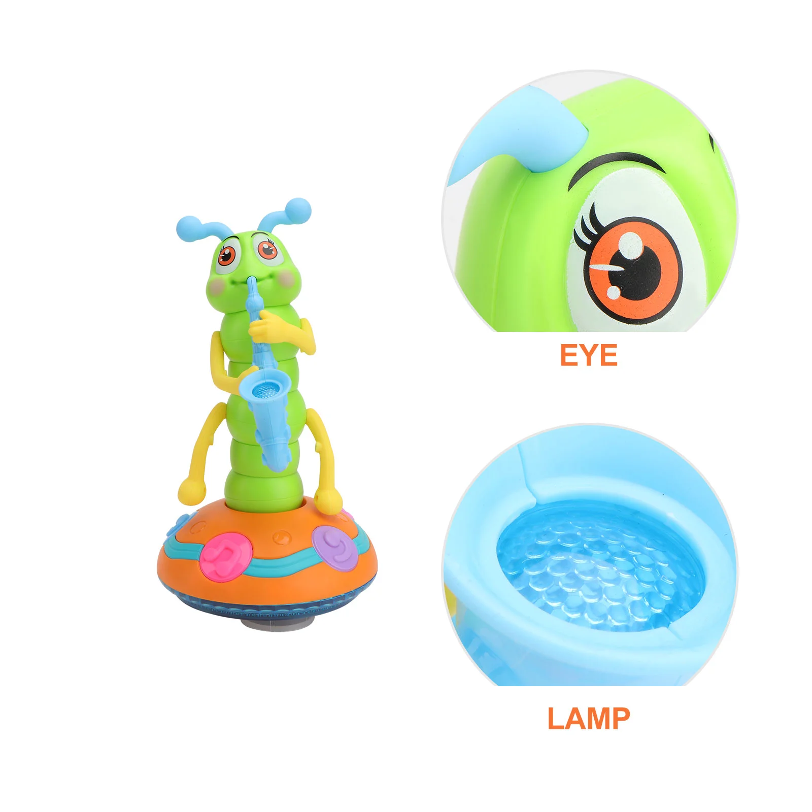 Caterpillar chifre música brinquedo educação precoce engraçado deslumbrante luz brinquedos criança iluminação das crianças jogando crianças elétricas