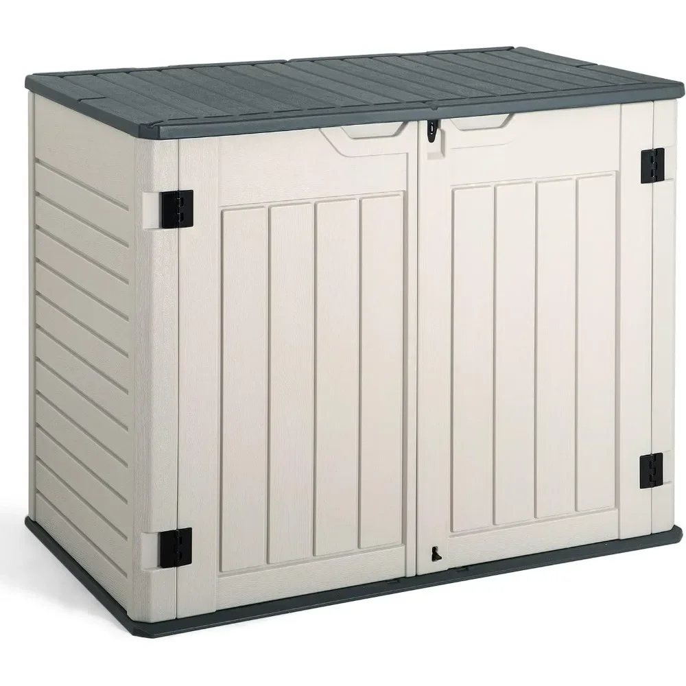 Outdoor Resin Storage Shed ,34 Cu. Ft. Garden Storage Extra Large Capacity Weather Resistant Storage Box