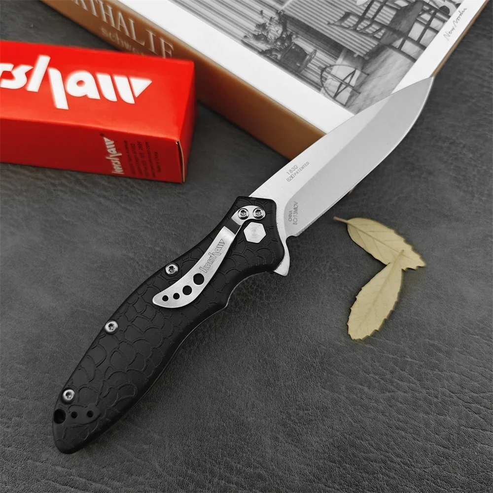 KS 1830 Oso Sweet EDC Tactical Pocket Folding Knife 8Cr13Mov Blade Black Nylon Fiber Handle Outdoor Camping Knives Hunting Sharp