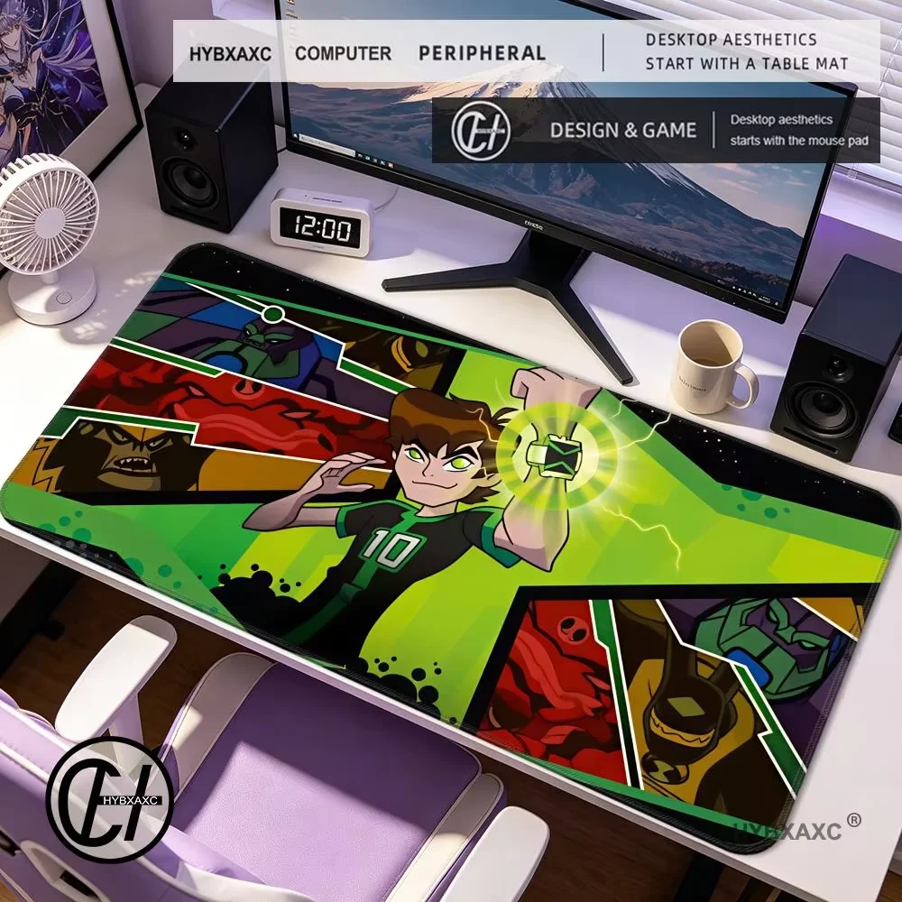 

HYBXAXC Cartoon B-en 10 Gaming Mouse Pad Large Anti-slip Rubber Desk Mat for PC Laptop Keyboard