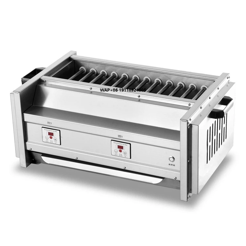 

X7-2 Portable Commercial Electric Stainless Steel BBQ Grill Smokeless for Restaurant Kitchen Use for Kabob Skewers