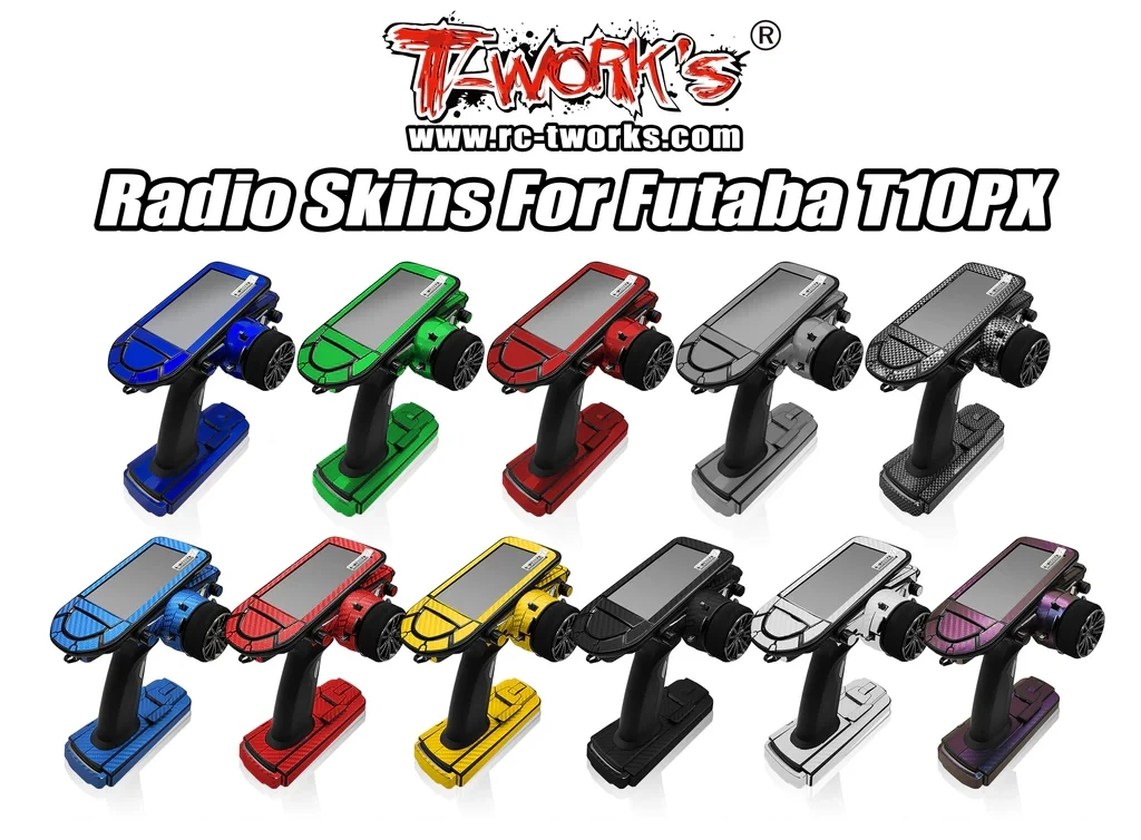 

T-WORK'S Futaba 10PX/T10PX TS-066 3D Sticker Metal Chrome Radio Skin Sticker for futaba 10PX/T10PX Gift screen protector