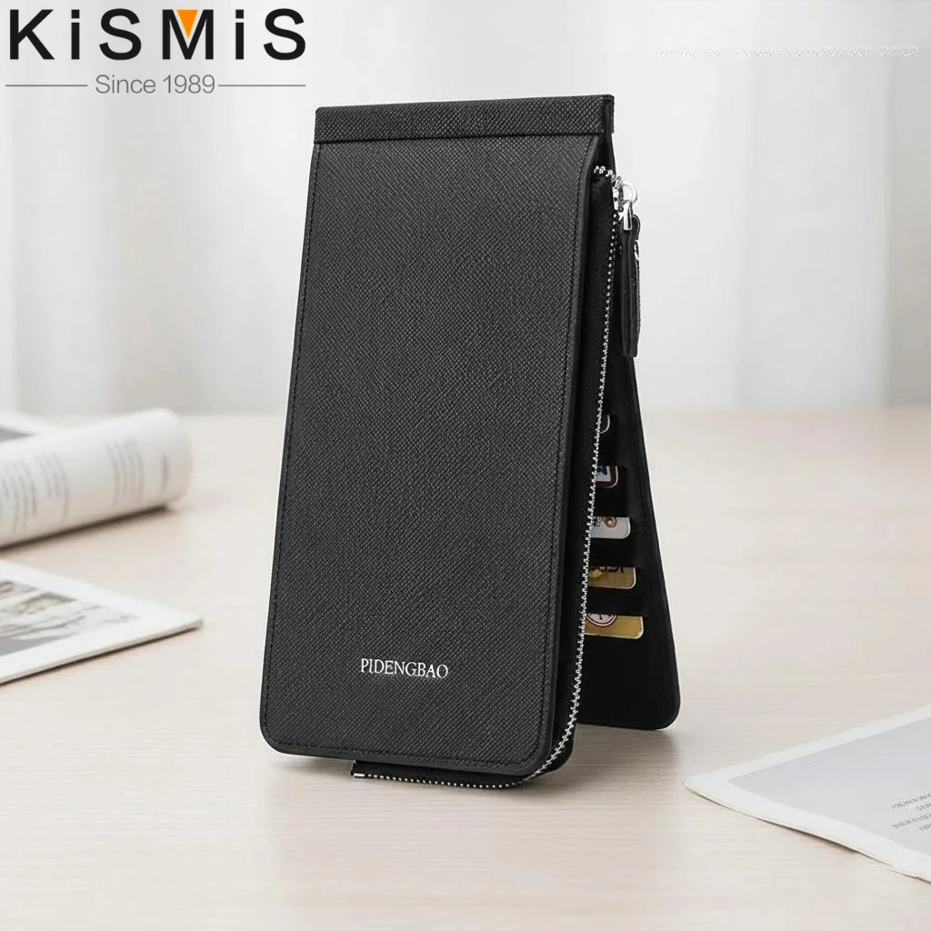 

Vintage Leather Credit Card Holder Wallet ID Organizer Case for Men Women RFID Blocking Business Travel Money Card Pack