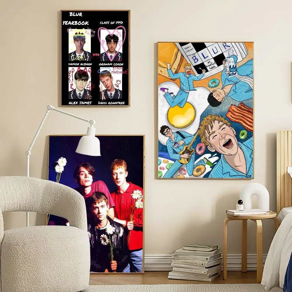 الفرقة Musik مغني الراب طمس كلاسيكي خمر الملصقات الديكور اللوحة جدار الفن ورق الكرافت الأبيض Kawaii غرفة ديكور