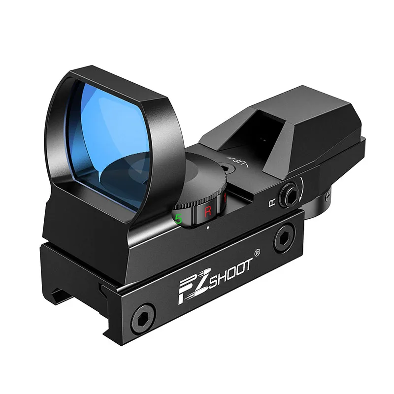 EZshoot Red Green Dot Gun Sight Scope Sight 4 Adjustable Reticles Holographic Optic with 20mm Rail Mount