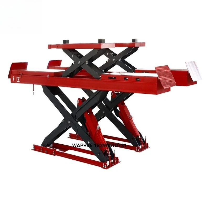 Portable Electric Scissor Lift Hydraulic Garage Car Jack with Mid-Position CE Certified Lifting Capacity of 4000kg