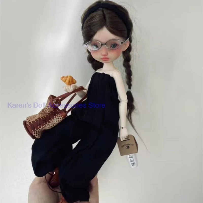 

2 шт. минималистичный черный боди с повязками для волос + комбинезон для Blythe/landoudou (подходит для Lulu,ymy24,Ob22,24,26,zone, Jenny)