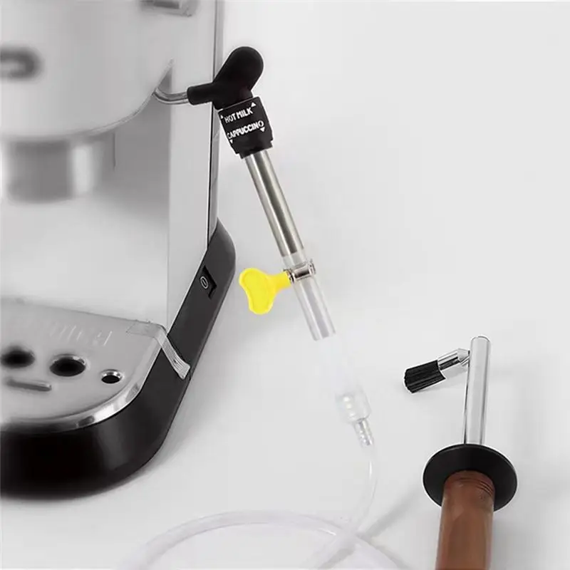 AFOURT-Kaffeemaschinen-Reinigungsbürste, Kaffeebürste, Hochdruckbürste, Verbrühungsschutzgriff, Kaffeerinigungs-Zubehör für Café und Bar – Detail 3