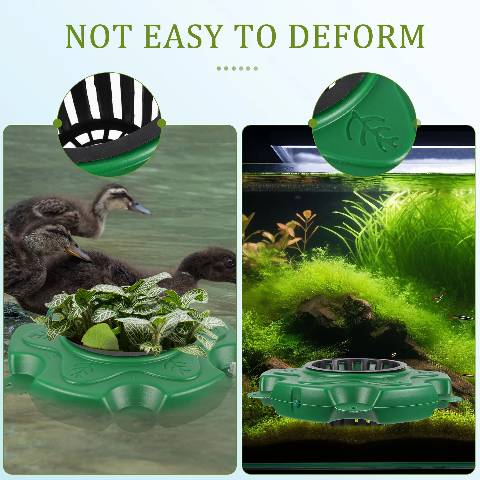 الأواني المائية العائمة زارع الجزيرة العائمة البيئية سهلة التركيب لتزيين البركة سلة حدائق المياه المائية #5