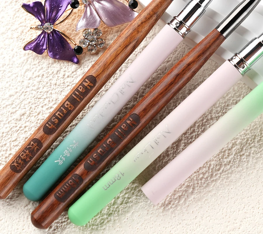 Pincel para decoración de uñas, pincel para dibujar y pintar, herramienta para decoración de uñas, pinceles para pintar con Gel UV acrílico, herramientas de manicura de diseño DIY