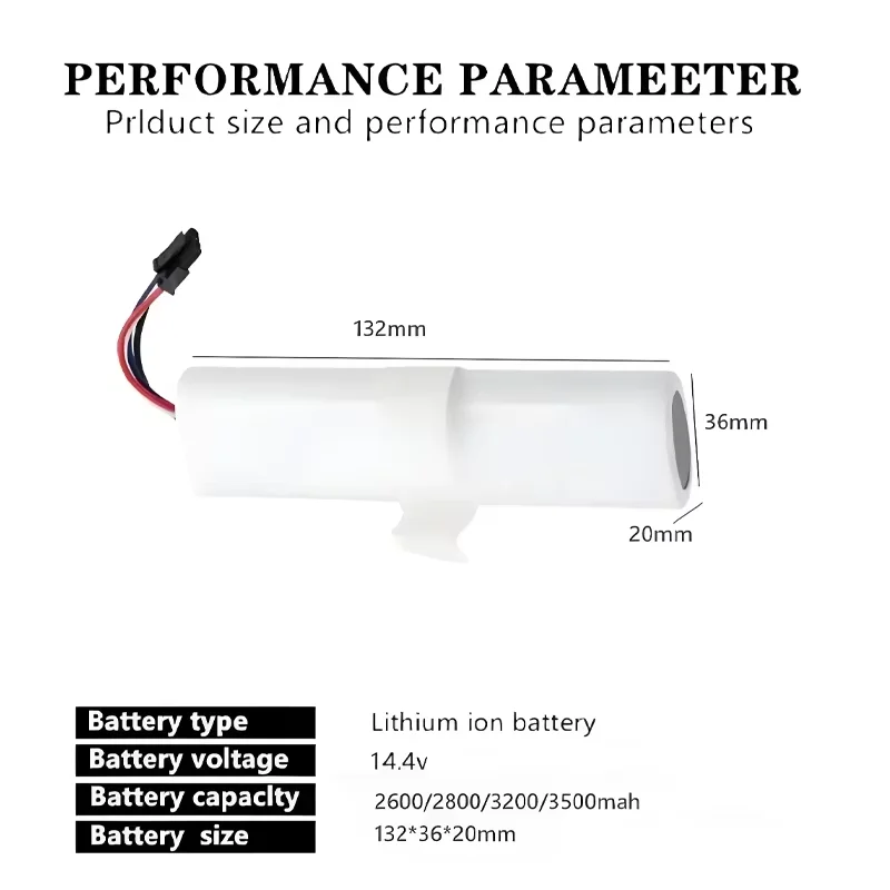 

Battery for Xiaomi Mijia 2C Vacuum Mop Robot XMSTJQR2C P2026-4S1P-MMBK Replacement For Finder RLS3 LDS Navigation Cleaner