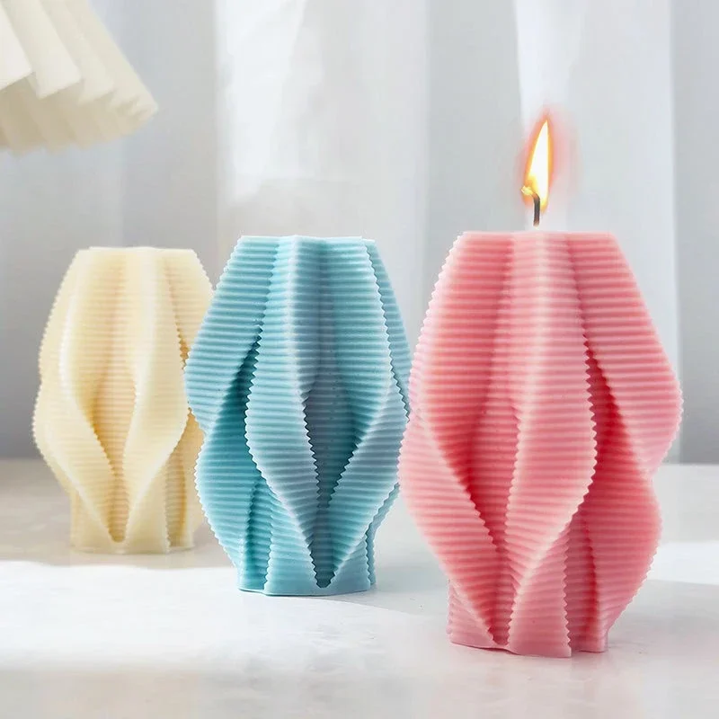 2026new spiral astral pillar silicone candle mold diy - circular geometry soap resin clay crafting mold for art craft home decor
