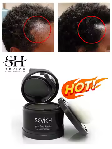 Sevich Waterproof Hair Line Powder 4g Natural Instant Hairline Shadow Powder Black Root Cover Up Forehead Hair Makeup Concealer