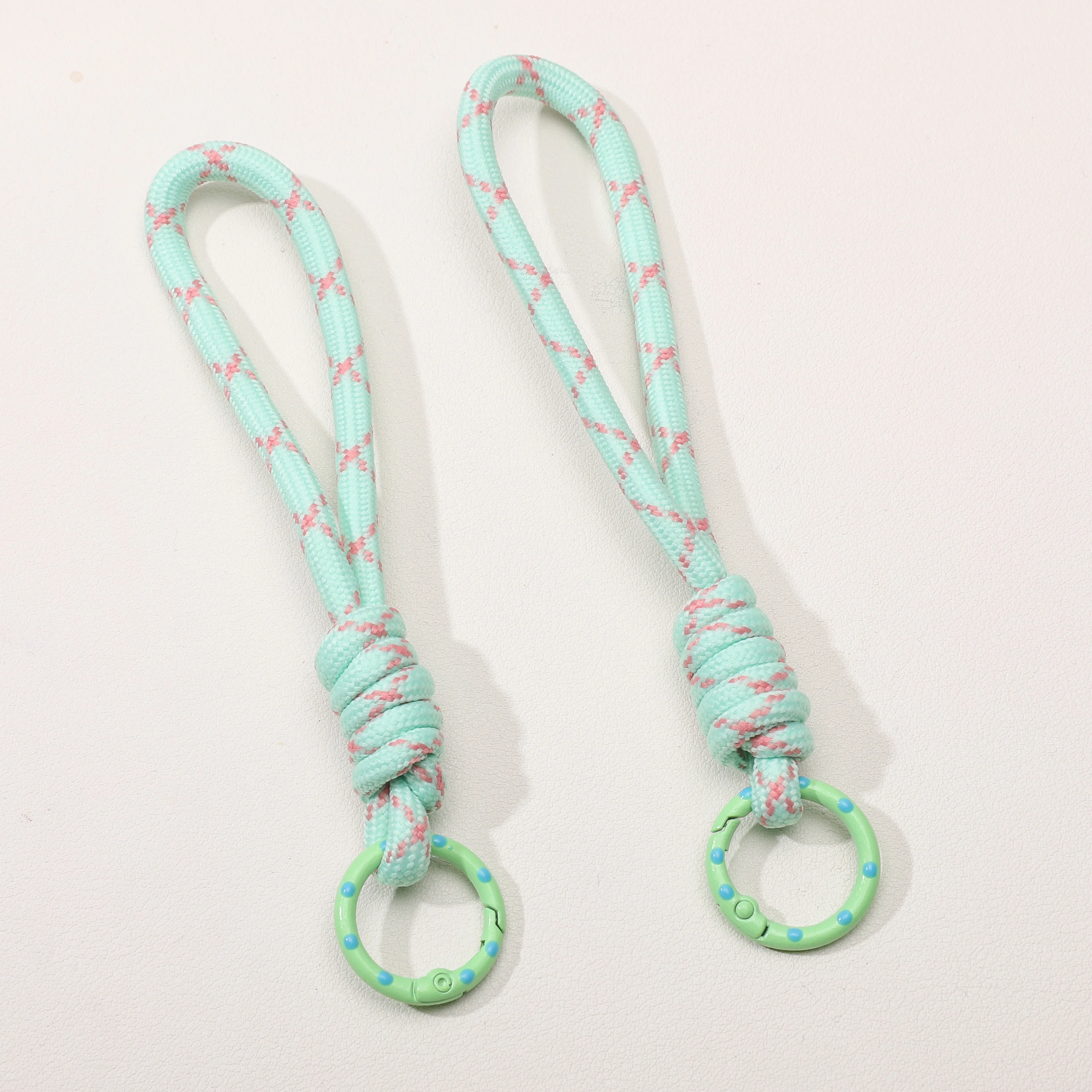 14,5 cm 1 Stück/Beutel Modisches mehrfarbiges geflochtenes Handy-Lanyard mit Anschluss für DIY-Schmuckherstellung, Handykette, Schlüsselanhänger-Zubehör – Detail 1