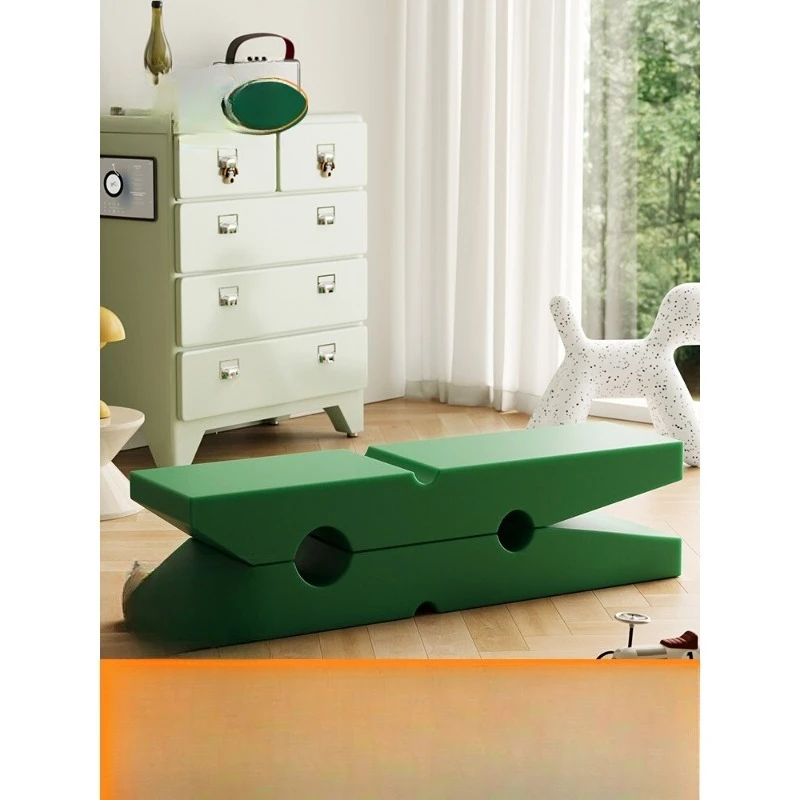 Plastic low stool home creative coffee table, long clip small bench, modern simple shoe changing small stool