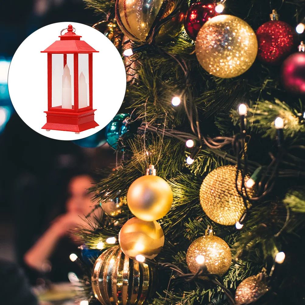 

Christmas Wax C Night Lamp Decorative Lantern Xmas Party Adornment Wind Light Plastic Small Night Light Hook Design