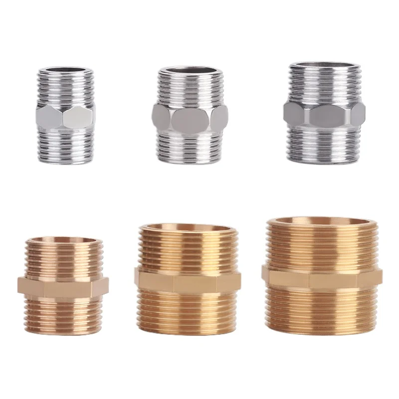 

G 1/8" 1/4" 3/8" 1/2" BSPP Мужской шестигранный ниппель Euqal/редуктор Латунный фитинг для труб Соединительное соединение Домашний сад Вода Газ Воздух Масло