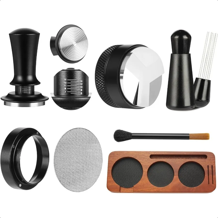

7 PCS Espro Accories51mm Espro Tamper Tools WDT Tool Espro hine Accories Kit Coffee Tamper with Wood Espro Tamping Station Dist
