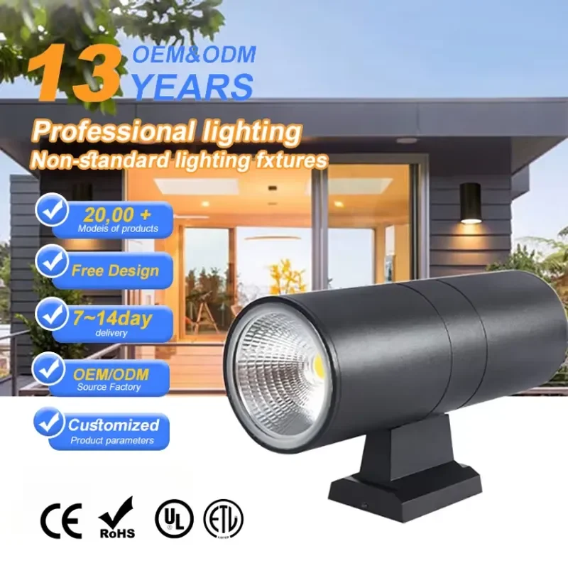 Aluminum IP65 Waterproof LED Wall-washing Light with Wall Mount for Outdoor Garden Landscape Lighting