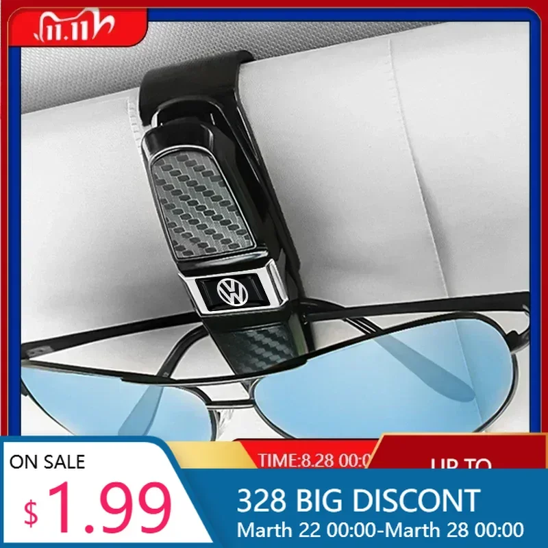 

Styling Mouldings VW GTI GOLF 2026 Hot For VW VOLKSWAGEN Glasses Clip Car Sun Visor Glasses Holder Sunglasses Clip Card For Volk