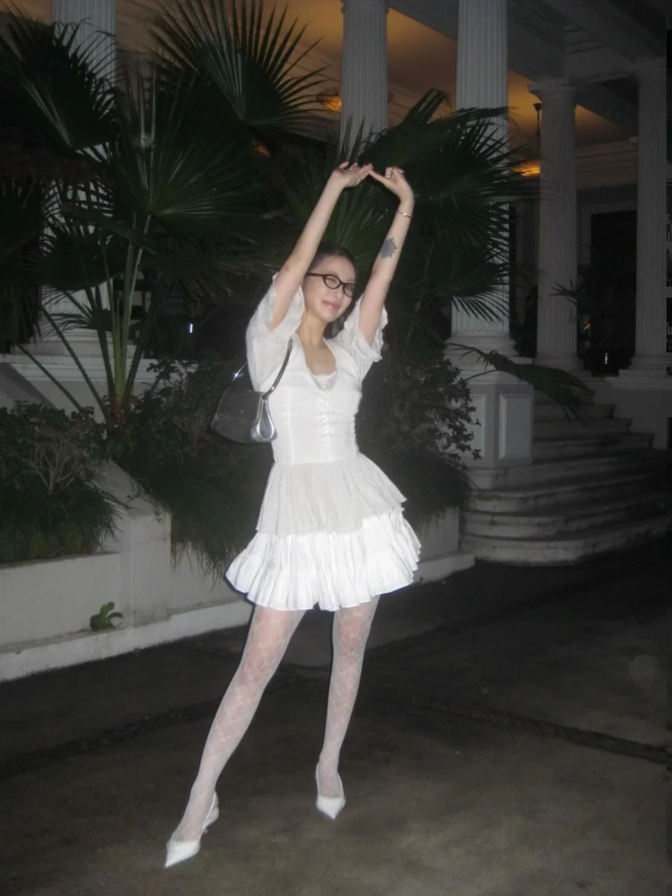 Meias de Renda de Cintura Alta em Camadas Sexy, Meias Japonesas Dymentational com Camada Base para Mulheres