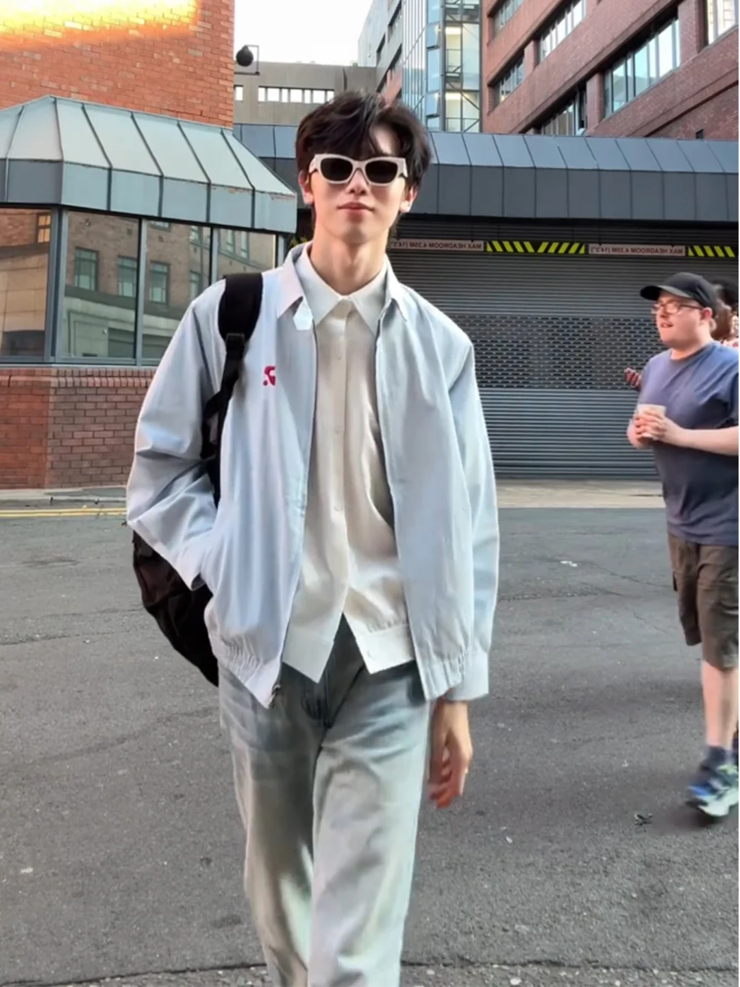 

Light Blue ort oulder Men's Jaet Retro American Sle Baseball orm Collar Detroit Workwear Jaet CleanFit Sle